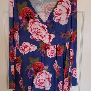Liz Lange Floral Maternity Shirt